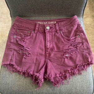 American Eagle Distressed Hi-rise Shorts sz 2